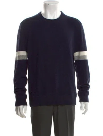 Pre-owned Todd Snyder Cashmere Colorblock Pattern Pullover In Blue