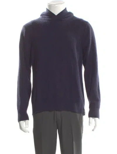 Pre-owned Todd Snyder Cashmere Crew Neck Hoodie In Blue