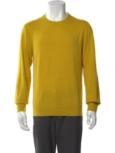 Pre-owned Todd Snyder Cashmere Crew Neck Pullover In Yellow