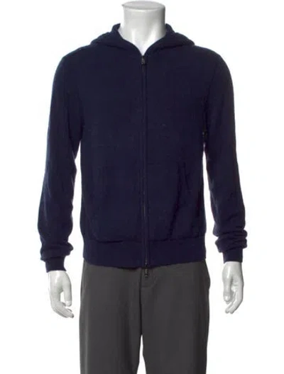 Pre-owned Todd Snyder Cashmere Open Front Cardigan In Blue