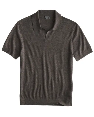 Todd Snyder Cashmere Polo Shirt In Gray