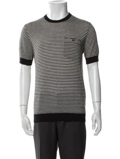 Pre-owned Todd Snyder Cashmere Striped Pullover In Black