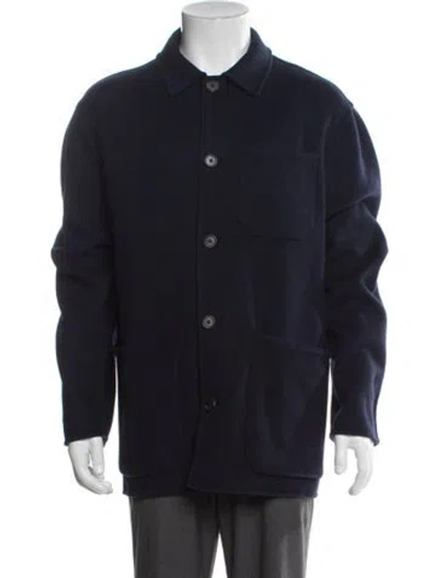 Pre-owned Todd Snyder Cashmere Utility Jacket In Blue
