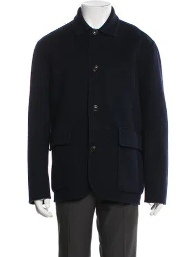 Pre-owned Todd Snyder Cashmere Utility Jacket In Blue