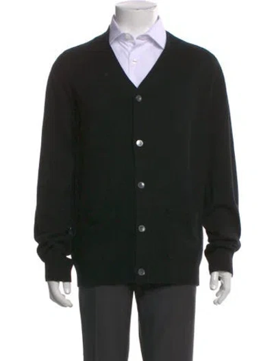 Pre-owned Todd Snyder Cashmere V-neck Cardigan In Black