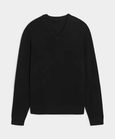 Todd Snyder Cashmere V-neck Sweater In Black