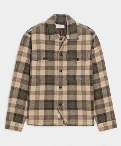 Todd Snyder Cashmere-wool Lowland Shirt Jacket In Taupe In Multi