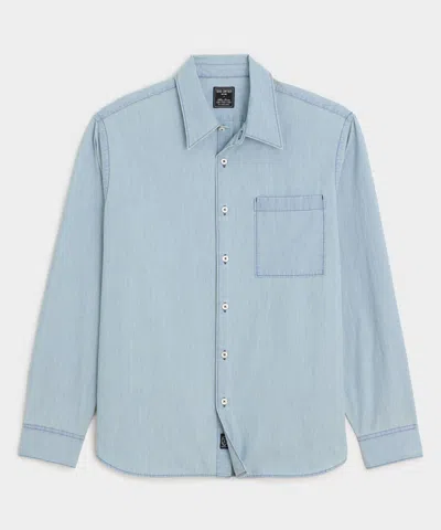 Todd Snyder Chambray Big Shirt In Blue