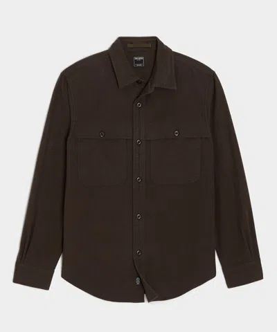 Todd Snyder Chamois Cape Shirt In Peppercorn In Gray