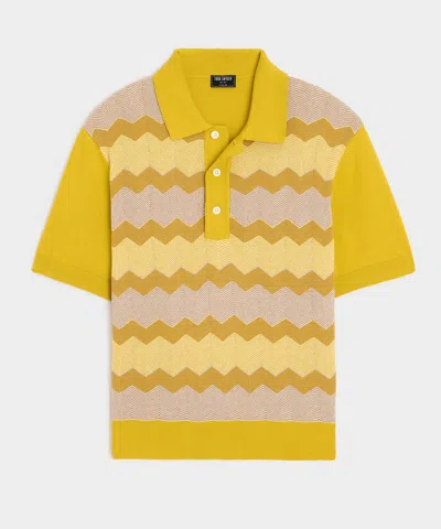 Todd Snyder Charters Sweater Polo In Craspedia