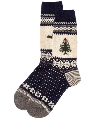 Todd Snyder Chup Santa Wool-blend Socks In Blue