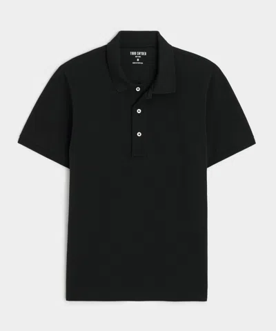Todd Snyder Classic Cotton Pique Polo In Black