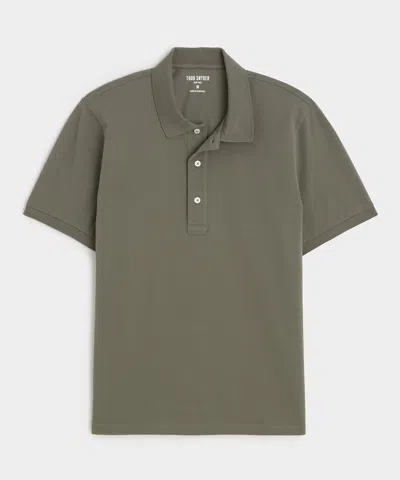 Todd Snyder Classic Cotton Pique Polo In Green