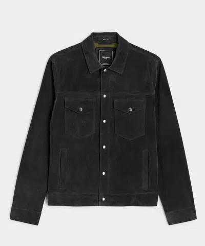 Todd Snyder Classic Fit Italian Suede Dylan Jacket In Black