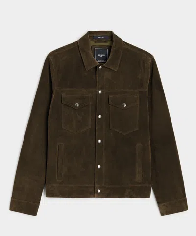 Todd Snyder Classic Fit Italian Suede Dylan Jacket In Green