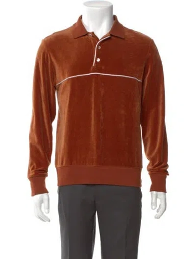 Pre-owned Todd Snyder Collar Long Sleeve Polo Sweater In Brown