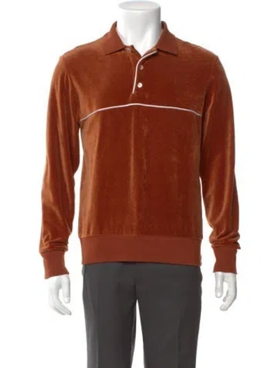 Pre-owned Todd Snyder Collar Long Sleeve Polo Sweater In Brown