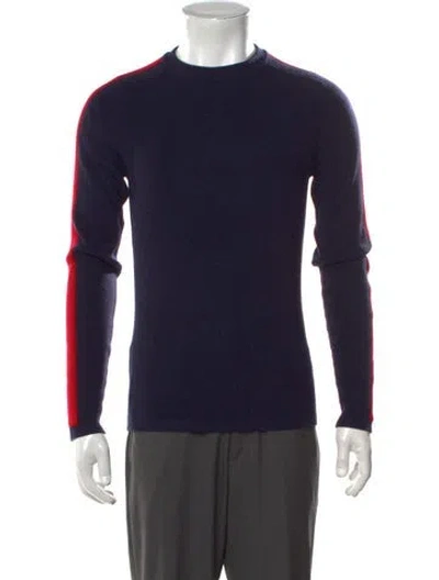 Pre-owned Todd Snyder Colorblock Pattern Crew Neck Pullover In Blue