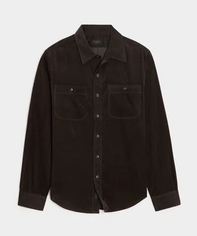 Todd Snyder Corduroy Workshirt In Cafe Racer In Brown