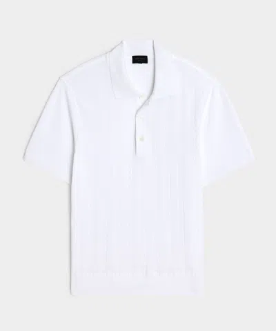 Todd Snyder Cotton Cable Polo In Simply White