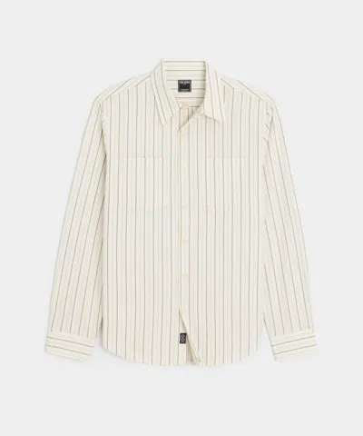 Todd Snyder Cotton Dobby Point Collar Shirt In Neutral