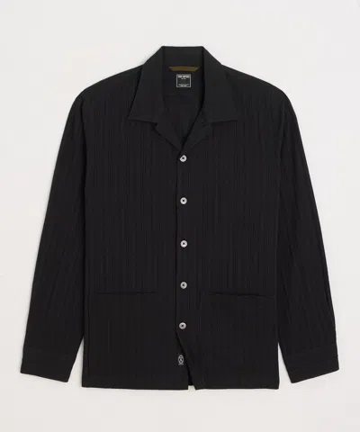 Todd Snyder Cotton Jacquard Overshirt In Black