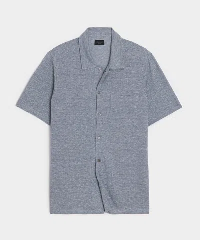 Todd Snyder Cotton Jacquard Shirt In Navy In Multi