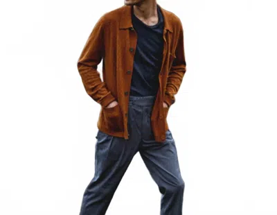 Todd Snyder Cotton Linen Pub Jacket In Dark Orange In Brown