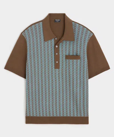 Todd Snyder Cotton-silk Sweater Polo In Gray