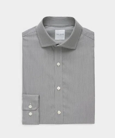 Todd Snyder Cotton Spread Collar Dress Shirt In Black