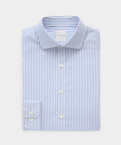 Todd Snyder Cotton Spread Collar Dress Shirt In Blue