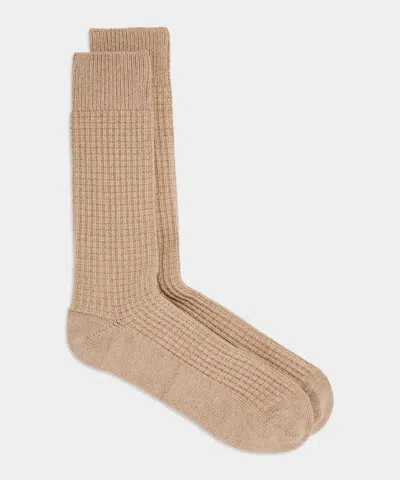 Todd Snyder Cotton Waffle Sock In Brown