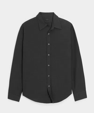 Todd Snyder Cotton-cashmere Sport Shirt In Charcoal In Black