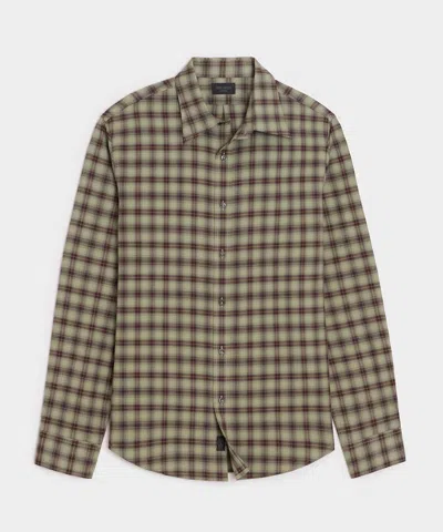 Todd Snyder Cotton-cashmere Sport Shirt In Mint Plaid In Multi