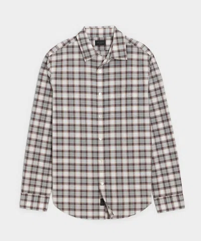 Todd Snyder Cotton-linen Sport Shirt In Charcoal In Animal Print