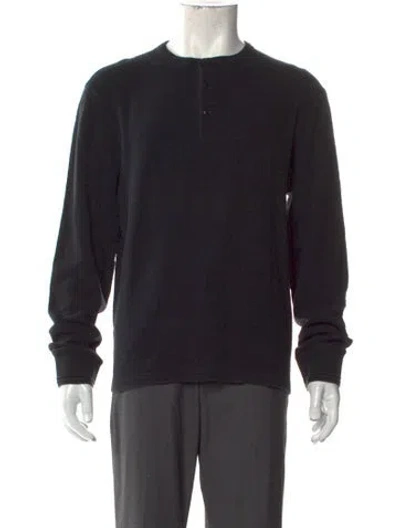Pre-owned Todd Snyder Crew Neck Long Sleeve Pullover In Black