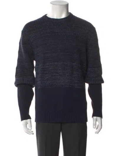 Pre-owned Todd Snyder Crew Neck Long Sleeve Pullover In Blue