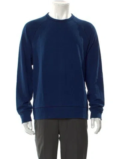 Pre-owned Todd Snyder Crew Neck Long Sleeve Pullover In Blue