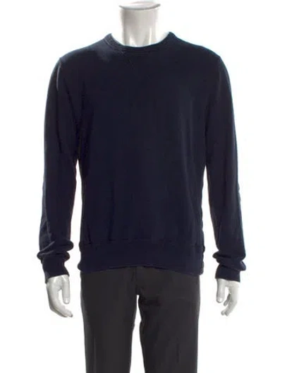 Pre-owned Todd Snyder Crew Neck Long Sleeve Pullover In Blue