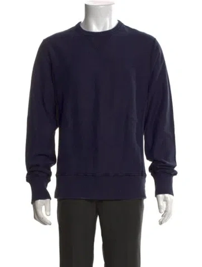 Pre-owned Todd Snyder Crew Neck Long Sleeve Sweatshirt In Blue