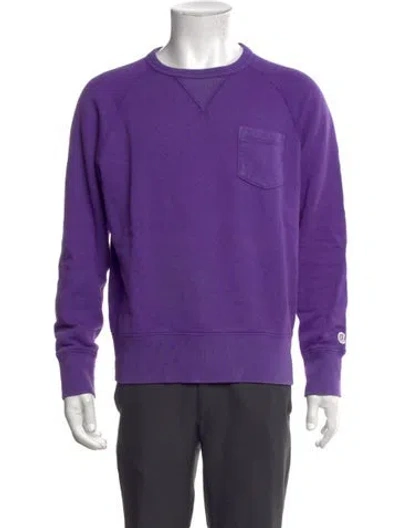 Pre-owned Todd Snyder Crew Neck Long Sleeve Sweatshirt In Purple