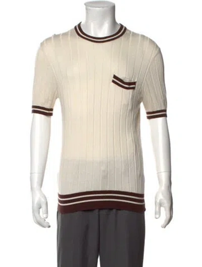 Pre-owned Todd Snyder Crew Neck Short Sleeve Pullover In Neutrals