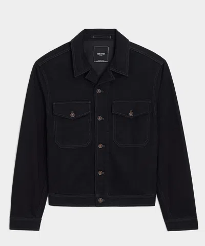 Todd Snyder Cropped Denim Eisenhower Jacket In Blue