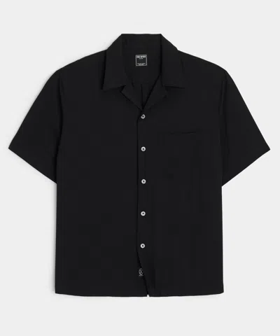 Todd Snyder Cropped Rayon Capri Shirt In Black