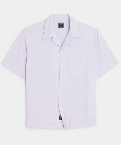 Todd Snyder Cropped Rayon Capri Shirt In Purple