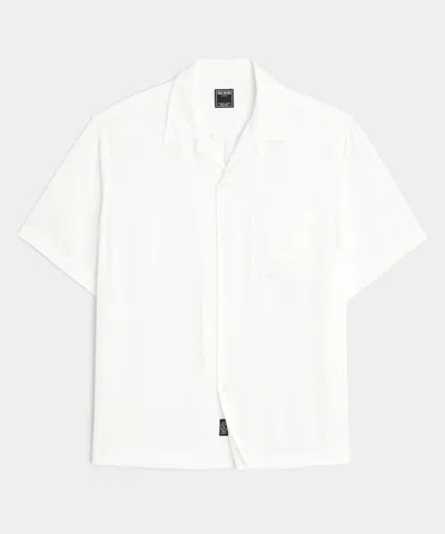 Todd Snyder Cropped Rayon Capri Shirt In White