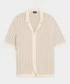 Todd Snyder Cropped Silk-cotton Bungalow Sweater Polo In Neutral