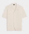 Todd Snyder Cropped Silk-cotton Sweater Polo In Neutral