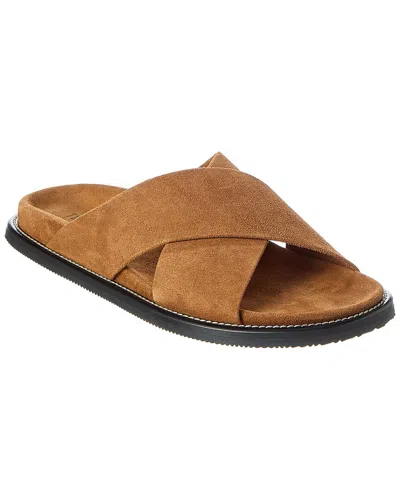 Todd Snyder Crossover Suede Sandal In Brown