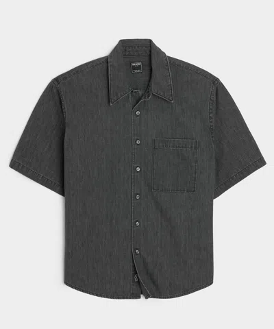 Todd Snyder Denim Big Shirt In Gray